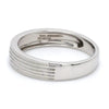 Jewelove™ Rings Matte Finish Platinum Love Bands with Parallel Lines JL PT 421