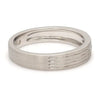 Jewelove™ Rings Matte Finish Platinum Love Bands with Parallel Lines JL PT 421