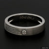 Jewelove™ Rings Matte Finish Platinum Love Bands with Parallel Lines JL PT 421