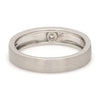 Jewelove™ Rings Matte Finish Platinum Love Bands with Parallel Lines JL PT 421