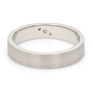 Jewelove™ Rings Matte Finish Platinum Love Bands with Slanting Lines JL PT 474