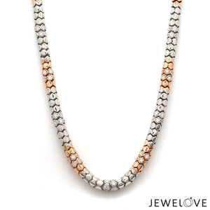 Jewelove™ Chains Men of Platinum | 18K Rose Gold Diamond Chain for Men JL PT CH 1324