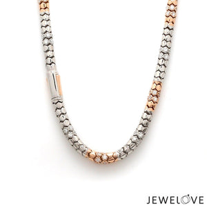 Jewelove™ Chains Men of Platinum | 18K Rose Gold Diamond Chain for Men JL PT CH 1324