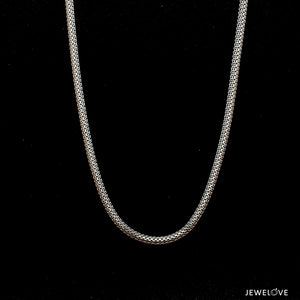 Jewelove™ Chains 22 inches Men of Platinum | 18K Rose Gold Pendant with Double Side Chain for Men JL PT CH MSD 102