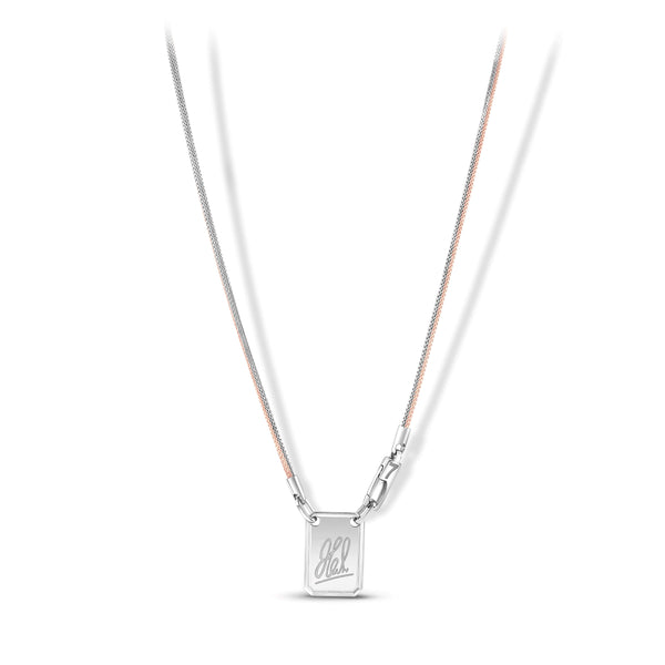 Jewelove™ Chains 22 inches Men of Platinum | 18K Rose Gold Pendant with Double Side Chain for Men JL PT CH MSD 102