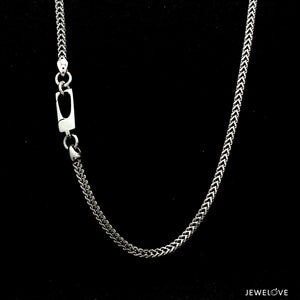 Jewelove™ Chains 24 inches Men of Platinum | 18K Rose Gold with Black Enamel Chain for Men JL PT CH MSD 103