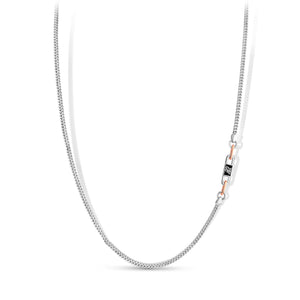 Jewelove™ Chains 24 inches Men of Platinum | 18K Rose Gold with Black Enamel Chain for Men JL PT CH MSD 103