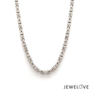 Jewelove™ Chains Men of Platinum | 3.5mm Designer Platinum Chain for Men JL PT CH 1330