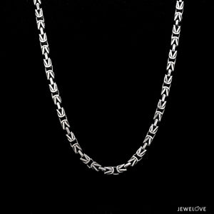 Jewelove™ Chains Men of Platinum | 3.5mm Designer Platinum Chain for Men JL PT CH 1330