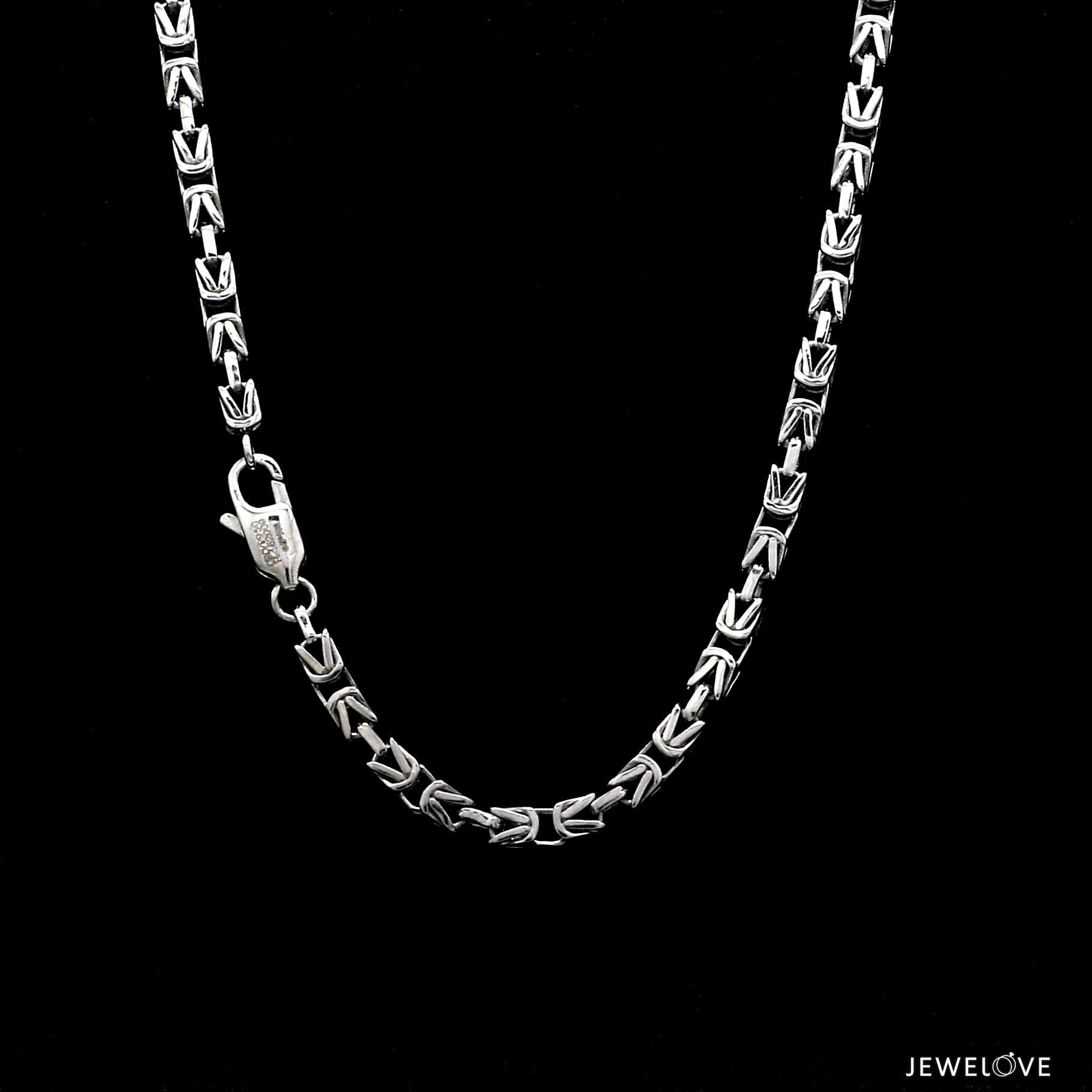 Jewelove™ Chains Men of Platinum | 3.5mm Designer Platinum Chain for Men JL PT CH 1330