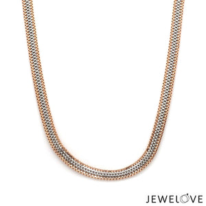 Jewelove™ Chains Men of Platinum | 4.75 mm Platinum Rose Gold Chain for Men JL PT CH 1320