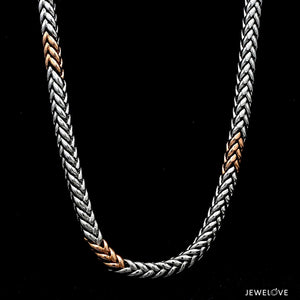 Jewelove™ Chains Men of Platinum | 5.5mm Platinum Rose Gold Heavy Chain for Men JL PT CH 1319