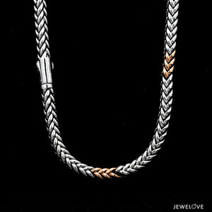 Jewelove™ Chains Men of Platinum | 5.5mm Platinum Rose Gold Heavy Chain for Men JL PT CH 1319