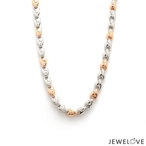 Jewelove™ Chains Men of Platinum | 5.75mm Platinum Rose Gold Heavy Chain for Men JL PT CH 1284