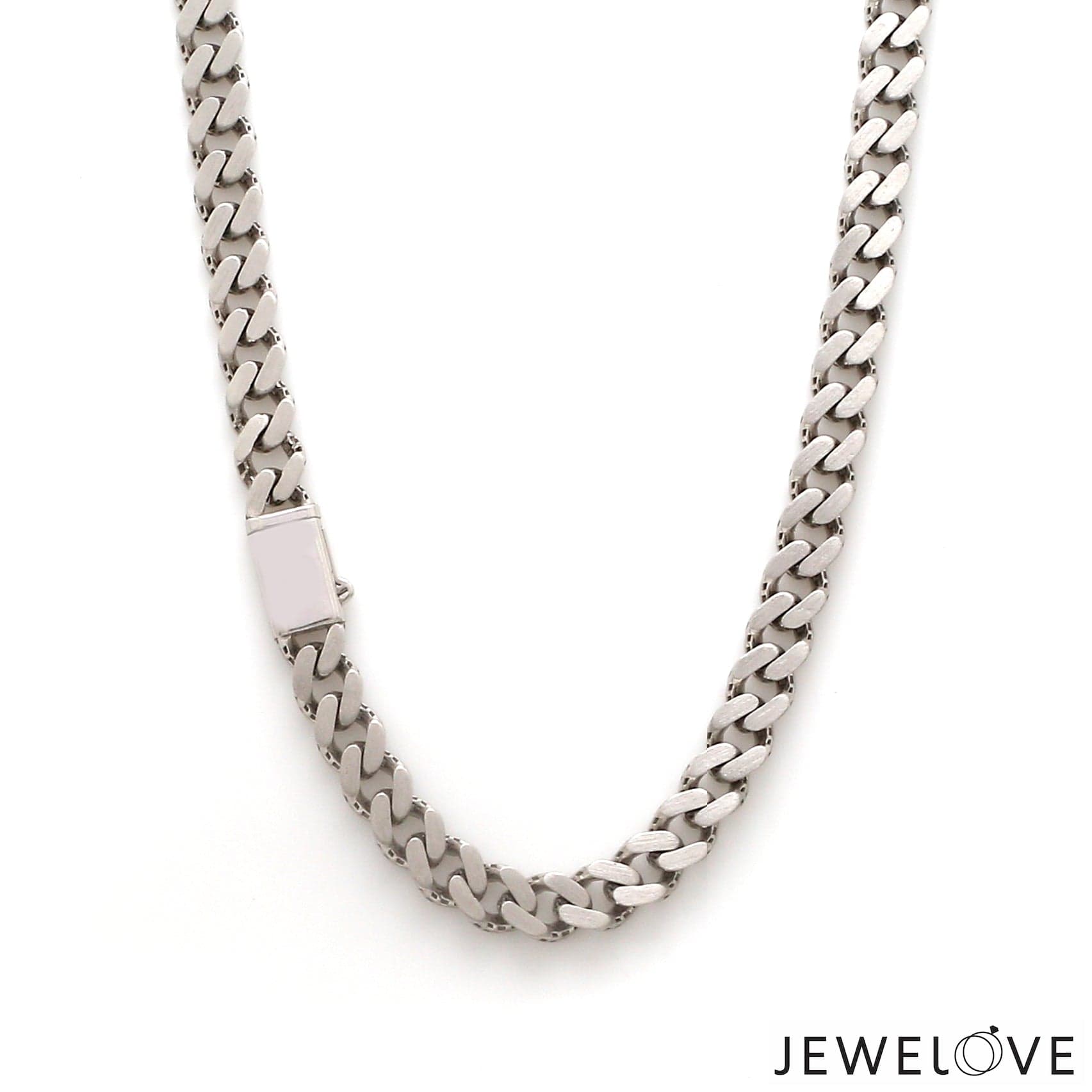 Jewelove™ Chains Men of Platinum | 6mm Platinum Cuban Chain with Brush Finish for Men JL PT CH 1329