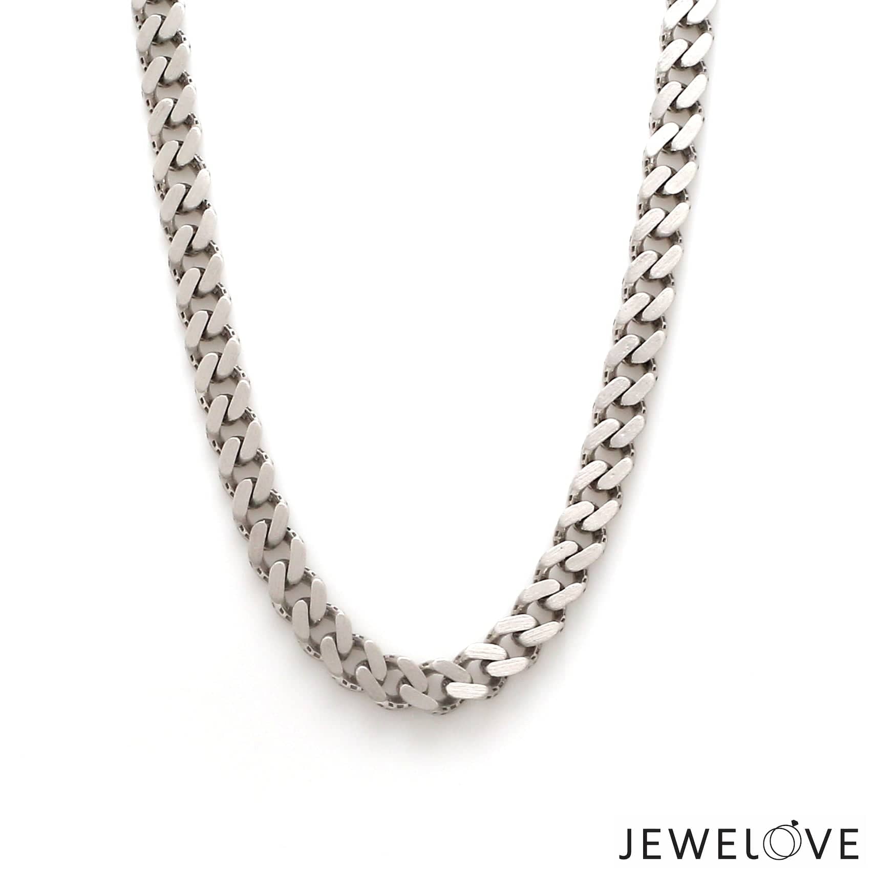 Jewelove™ Chains Men of Platinum | 6mm Platinum Cuban Chain with Brush Finish for Men JL PT CH 1329