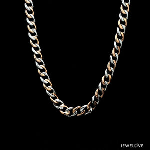 Jewelove™ Chains Men of Platinum | 6mm Platinum Rose Gold Heavy Chain for Men JL PT CH 1272-RG