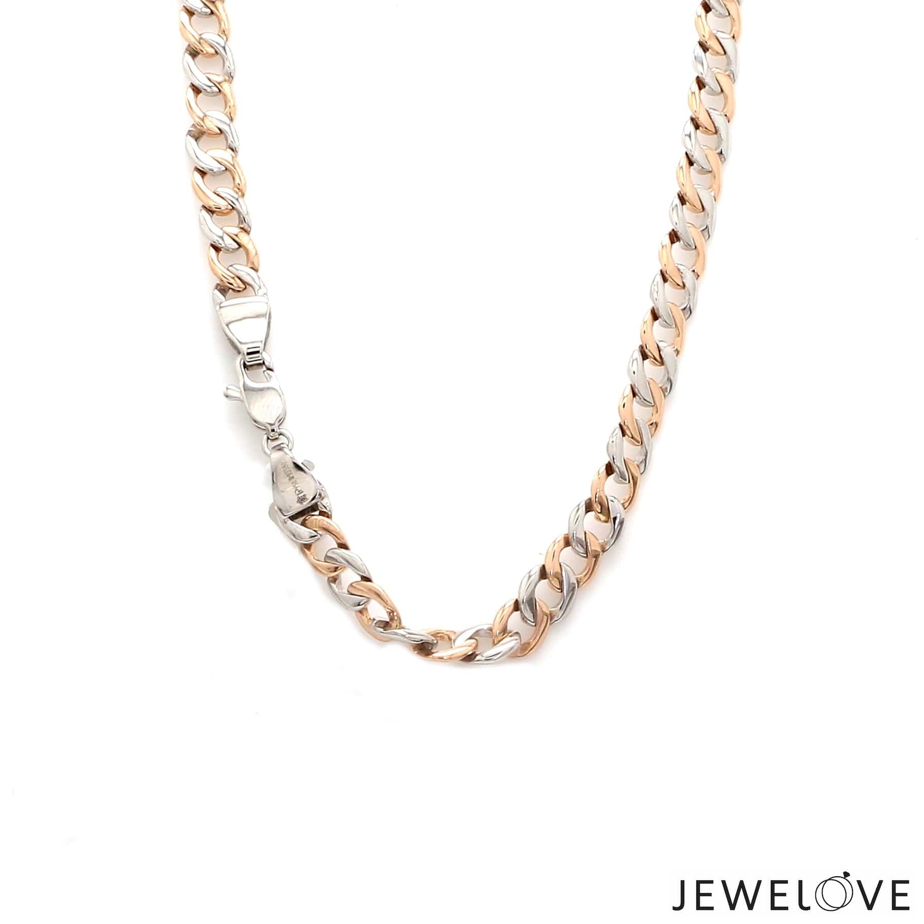 Jewelove™ Chains Men of Platinum | 6mm Platinum Rose Gold Heavy Chain for Men JL PT CH 1272-RG