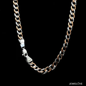 Jewelove™ Chains Men of Platinum | 6mm Platinum Rose Gold Heavy Chain for Men JL PT CH 1272-RG