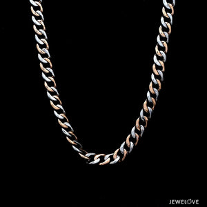 Jewelove™ Chains Men of Platinum | 6mm Platinum Rose Gold Heavy Chain for Men JL PT CH 1272-RG