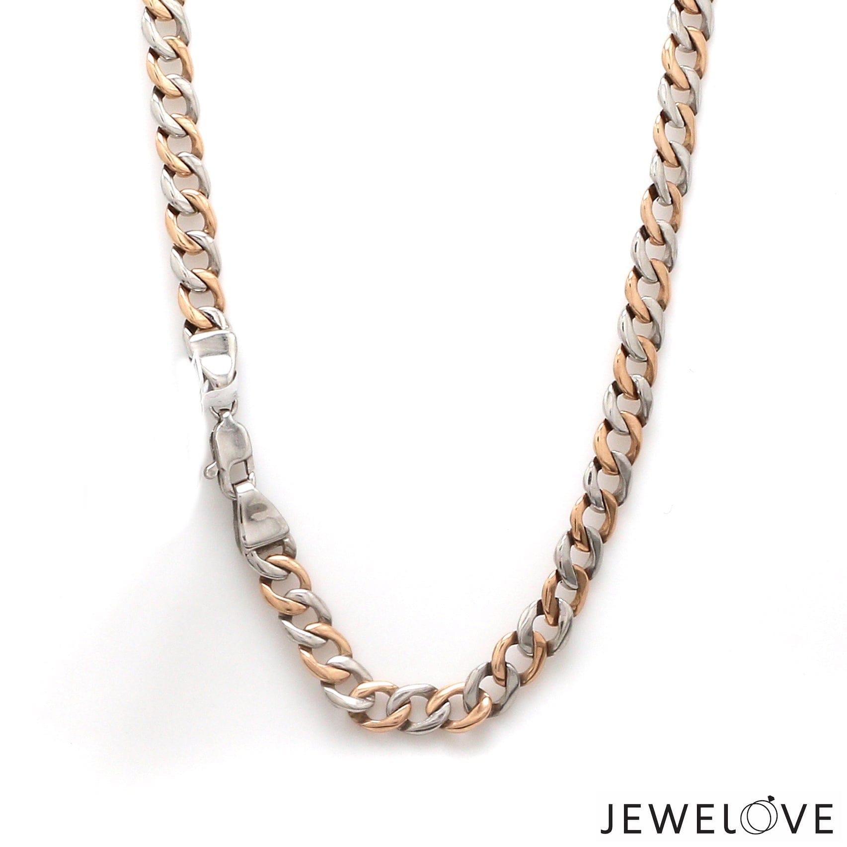 Jewelove™ Chains Men of Platinum | 6mm Platinum Rose Gold Heavy Chain for Men JL PT CH 1272-RG