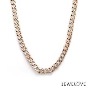 Jewelove™ Chains Men of Platinum | 6mm Platinum Rose Gold Heavy Chain for Men JL PT CH 1272-RG