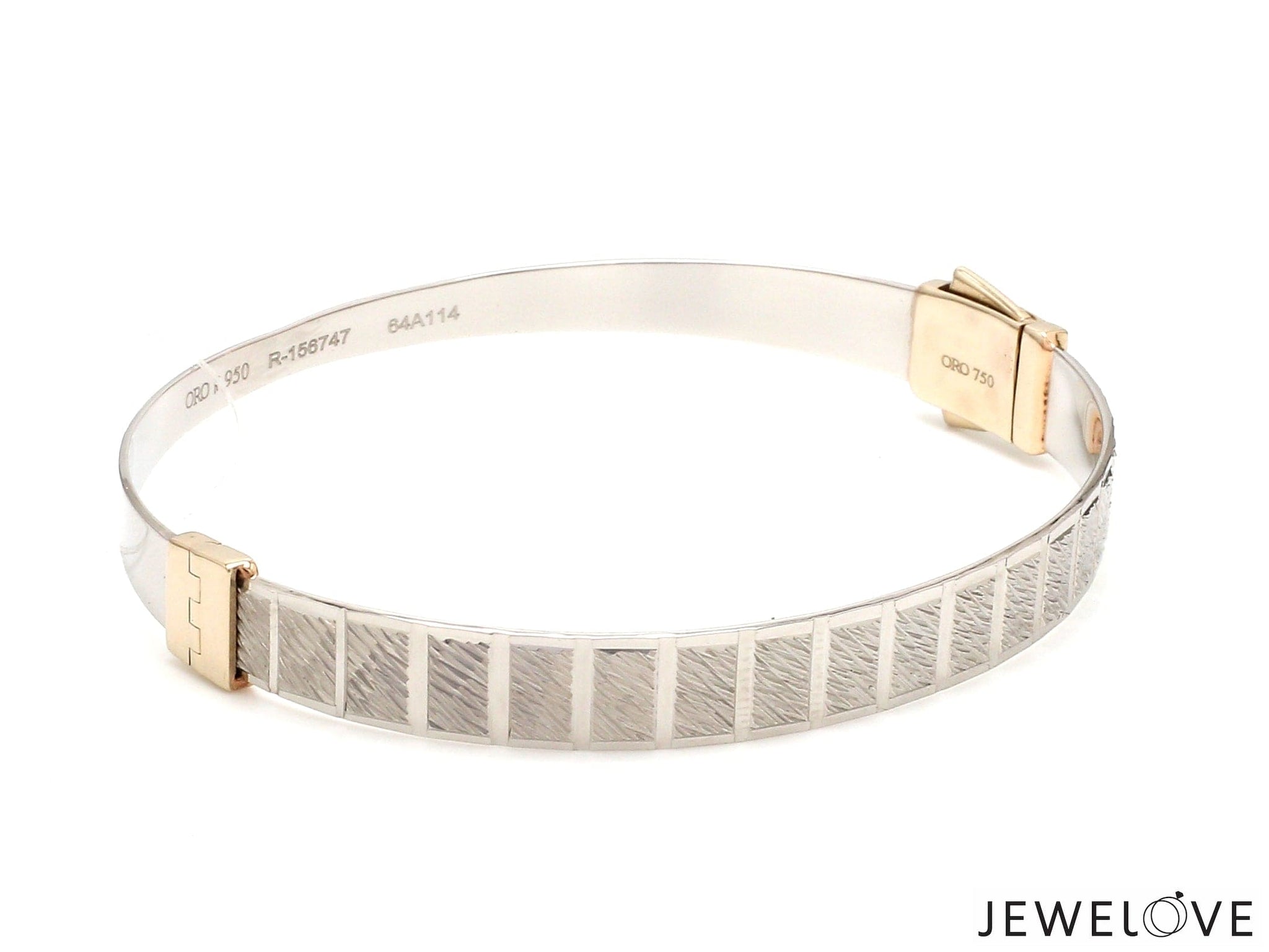 Jewelove™ Bangles & Bracelets Men of Platinum | 7.5mm Rose Gold Bracelet for Men JL PTB 1244