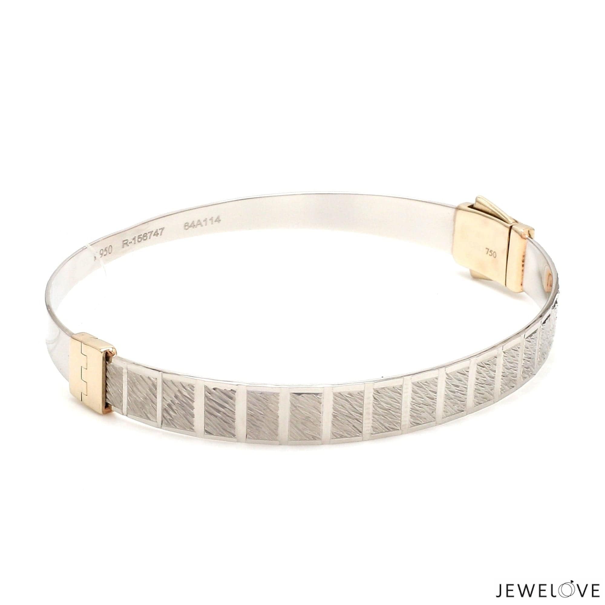 Jewelove™ Bangles & Bracelets Men of Platinum | 7.5mm Rose Gold Bracelet for Men JL PTB 1244