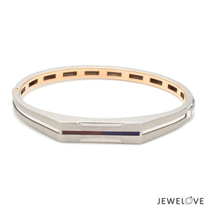 Jewelove™ Bangles & Bracelets Men of Platinum| 8 Platinum & Rose Gold Bracelet for Men JL PTB 1220