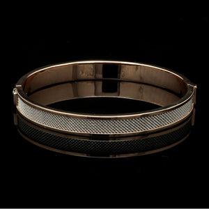 Jewelove™ Bangles & Bracelets Men of Platinum | 8mm Bracelet with Rose Gold for Men JL PTB 1237