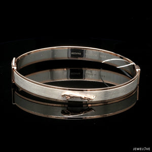 Jewelove™ Bangles & Bracelets Men of Platinum | 8mm Rose Gold Jaguar Bracelet with Brush Finish for Men JL PTB 1243