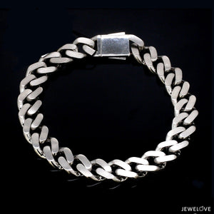 Jewelove™ Bangles & Bracelets Men of Platinum | 9.5mm Platinum Bracelet with Brush Finish for Men JL PTB 1255