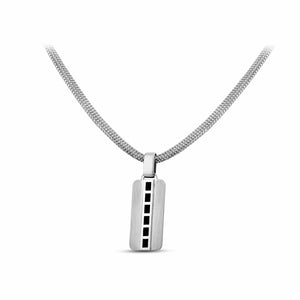 Jewelove™ Pendants Men of Platinum | Black Enamel Pendant for Men JL PT P 247