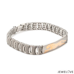 Jewelove™ Bangles & Bracelets Men of Platinum | Bracelet for Men with Rose Gold Jaguar JL PTB 1258