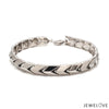 Jewelove™ Bangles & Bracelets Men of Platinum | Bracelet with Matte Finish & Hi-Polish for Men JL PTB 1212