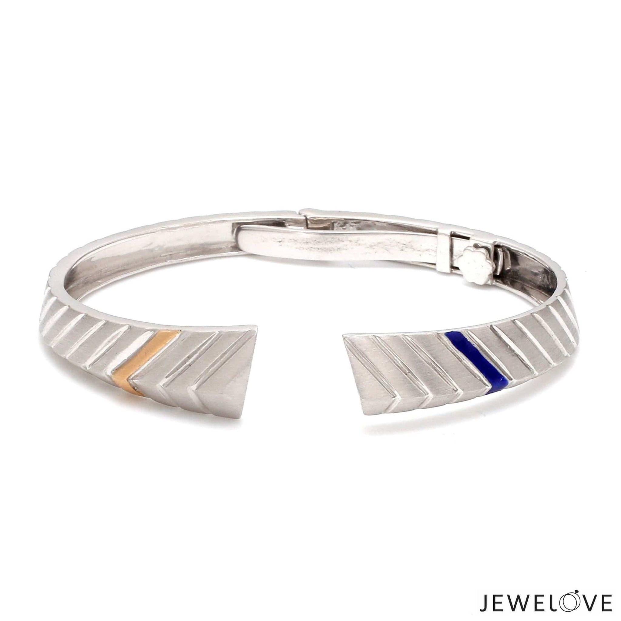 Jewelove™ Bangles & Bracelets Men of Platinum | Bracelet with Rose Gold for Men JL PTB 787