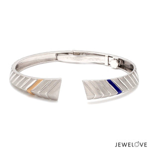 Jewelove™ Bangles & Bracelets Men of Platinum | Bracelet with Rose Gold for Men JL PTB 787