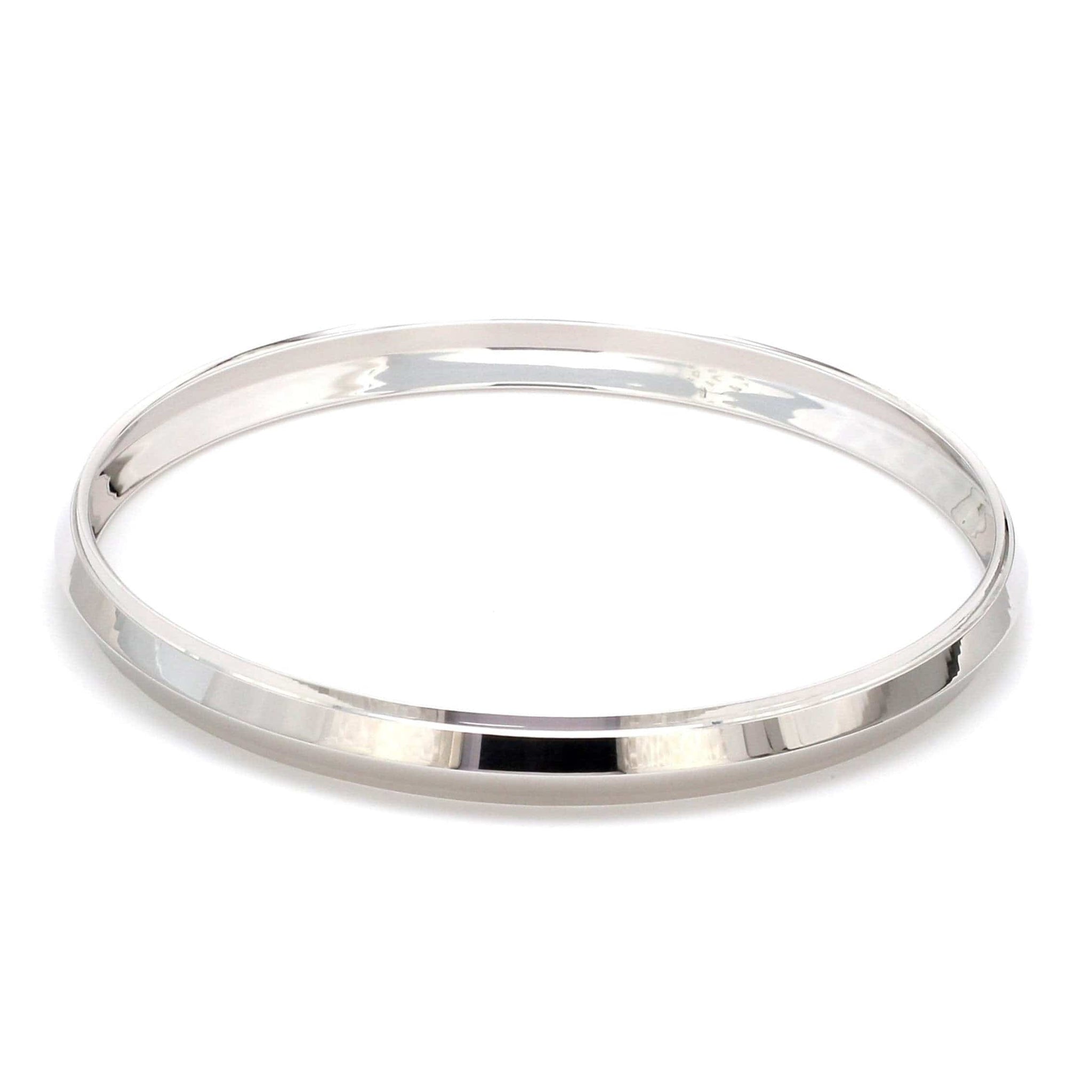 Jewelove™ Bangles & Bracelets Men of Platinum | Classic Punjabi Platinum Kada with Edge JL PTB 644