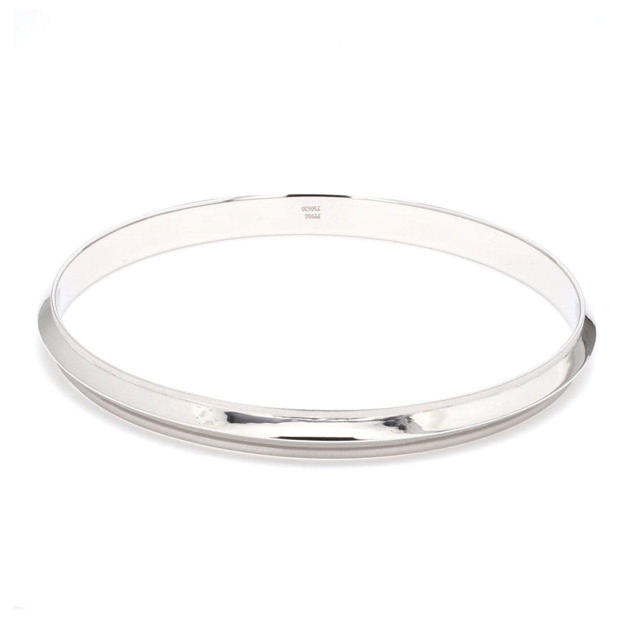 Jewelove™ Bangles & Bracelets Men of Platinum | Classic Punjabi Platinum Kada with Edge JL PTB 644