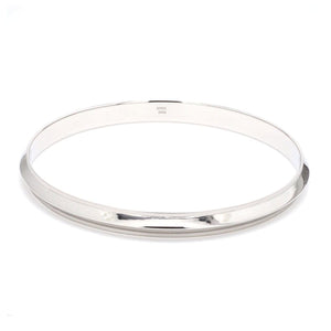 Jewelove™ Bangles & Bracelets Men of Platinum | Classic Punjabi Platinum Kada with Edge JL PTB 644