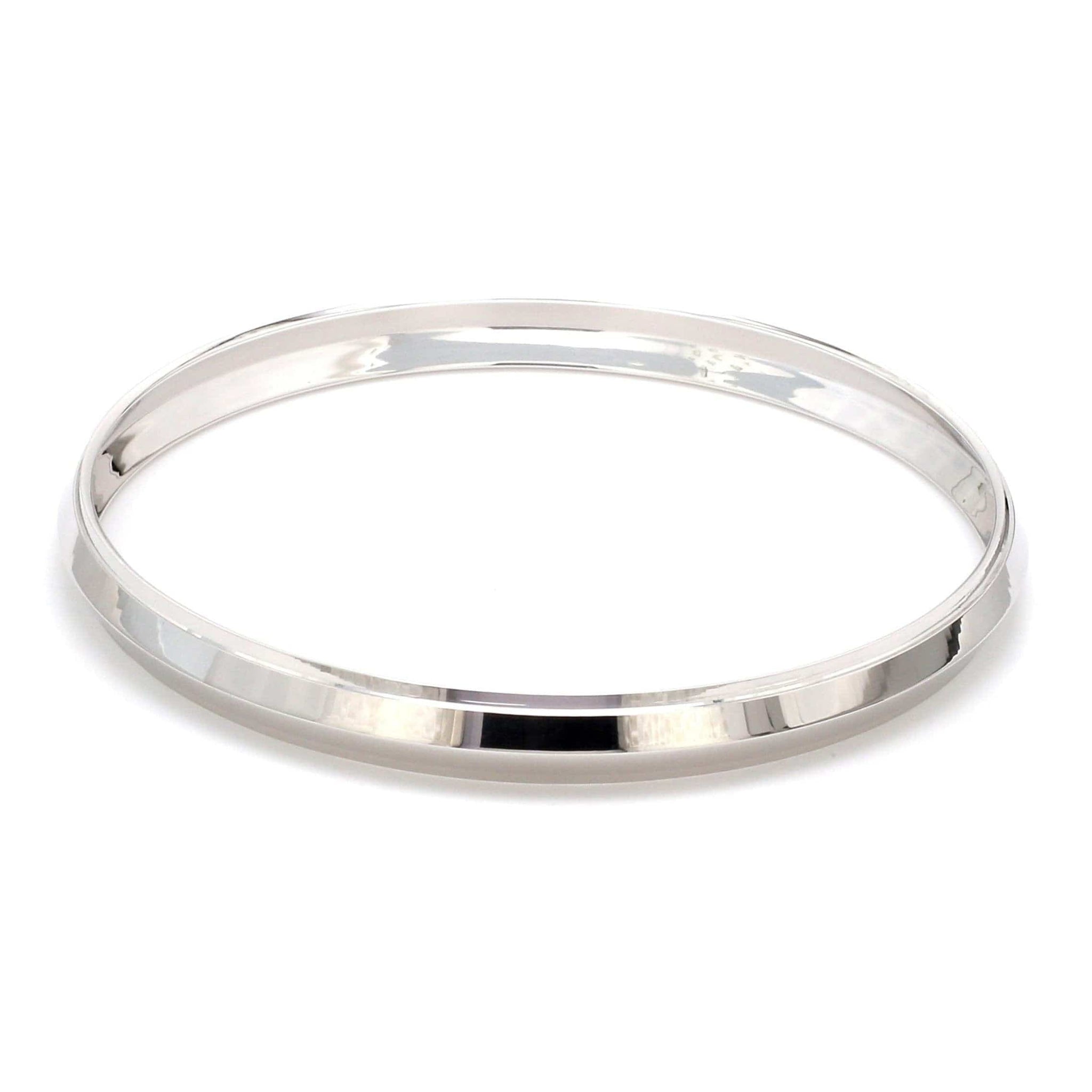 Jewelove™ Bangles & Bracelets Men of Platinum | Classic Punjabi Platinum Kada with Edge JL PTB 644