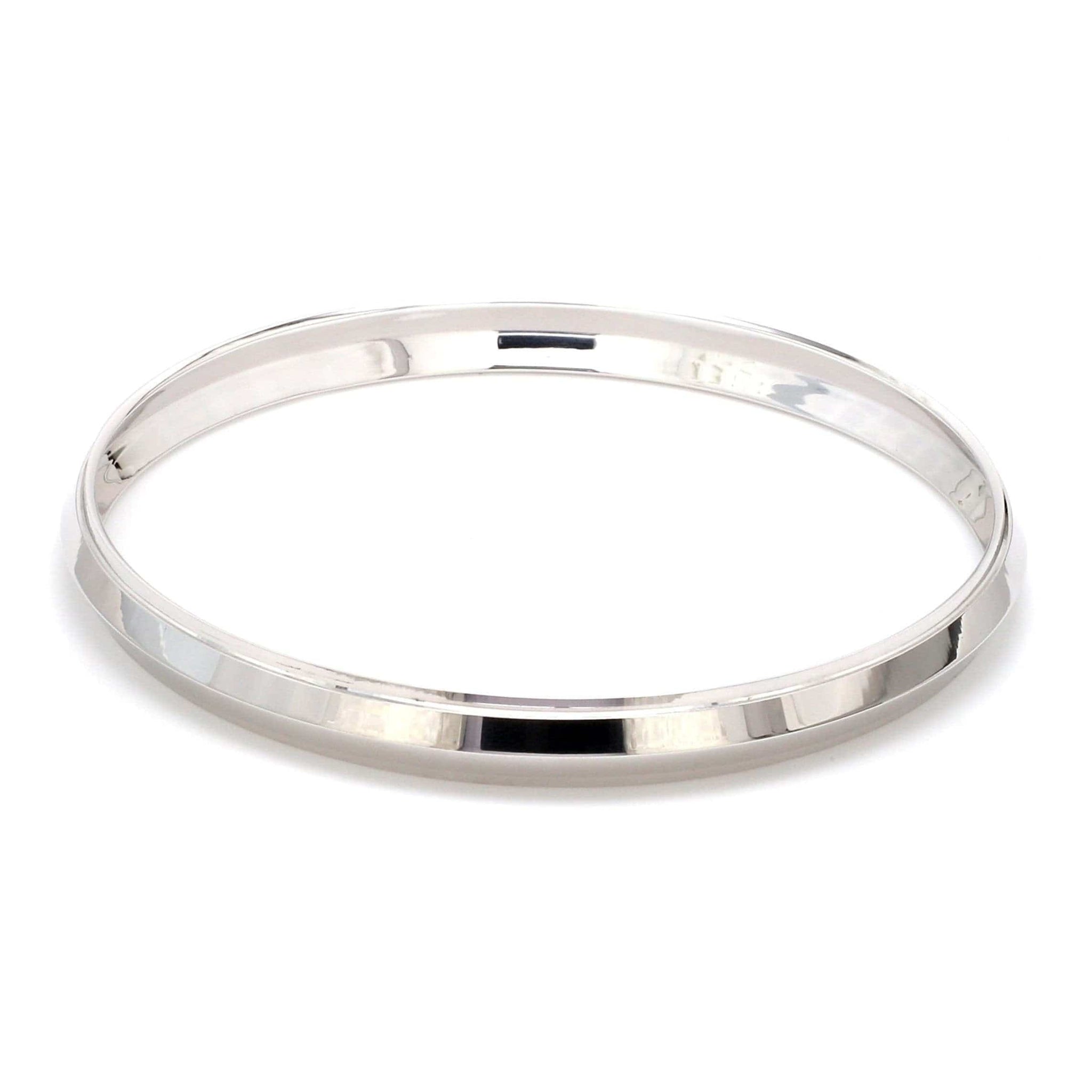 Jewelove™ Bangles & Bracelets Men of Platinum | Classic Punjabi Platinum Kada with Edge JL PTB 644