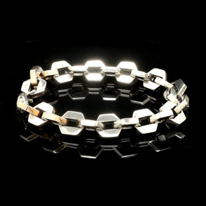 Jewelove™ Bangles & Bracelets Men of Platinum | Designer Bracelet with Rose Gold for Men JL PTB 1190