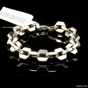 Jewelove™ Bangles & Bracelets Men of Platinum | Designer Bracelet with Rose Gold for Men JL PTB 1190