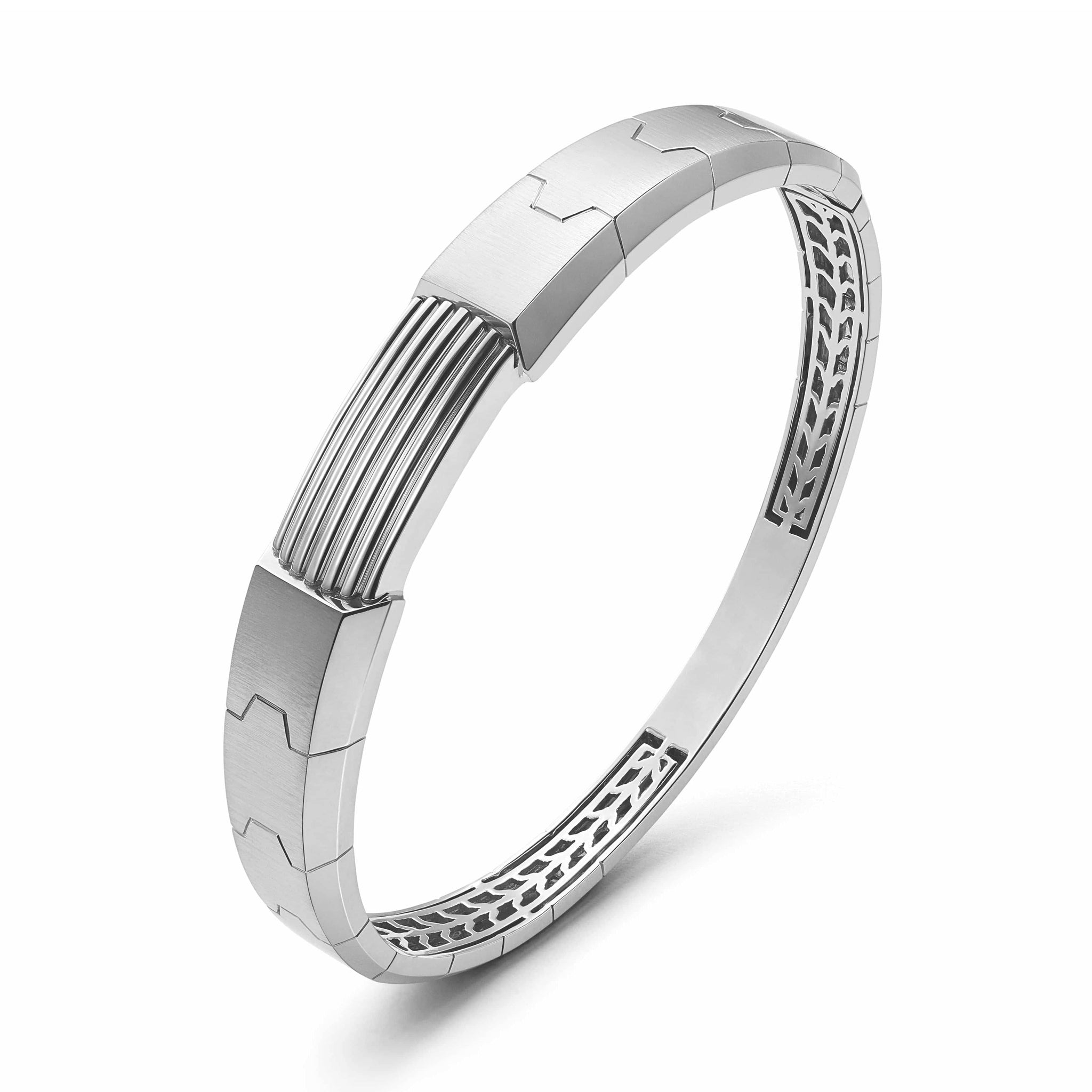 Jewelove™ Bangles & Bracelets Men of Platinum | Designer Platinum Kada for Leaders JL PTB 648