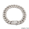 Jewelove™ Bangles & Bracelets Men of Platinum | Diamond Cut Bracelet with Diamond Lock for Men JL PTB 1231