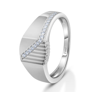 Jewelove™ Rings SI IJ / Men's Band only Men of Platinum | Diamonds Platinum Ring for Men JL PT 1085