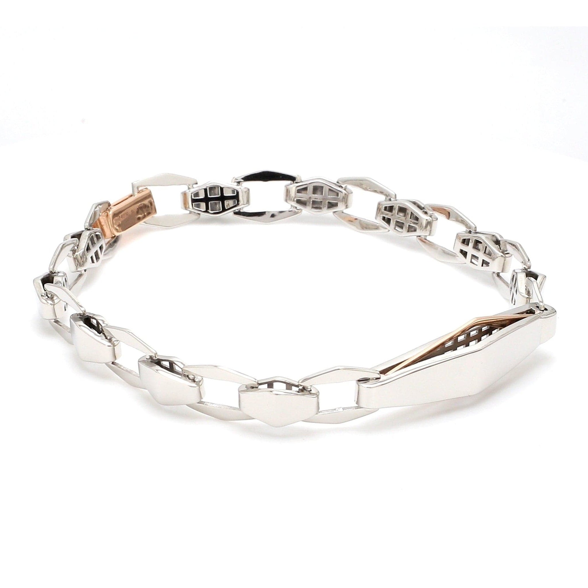 Jewelove™ Bangles & Bracelets Men of Platinum | Dual-tone Dynamic Men's Bracelet JL PTB 731