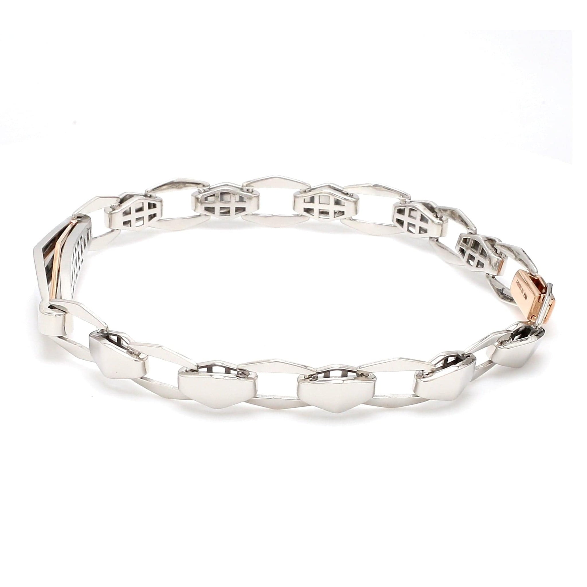 Jewelove™ Bangles & Bracelets Men of Platinum | Dual-tone Dynamic Men's Bracelet JL PTB 731