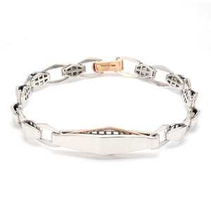 Jewelove™ Bangles & Bracelets Men of Platinum | Dual-tone Dynamic Men's Bracelet JL PTB 731